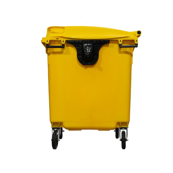 Coletora Plástica c/ Rodas 1000 Litros - AMARELO
