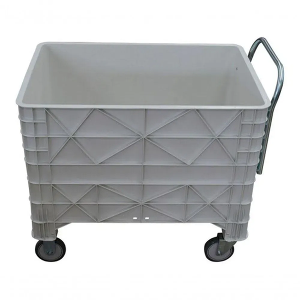 Caixa Plástica 372 Litros C/ Puxador Frontal - Sem Tampa - BRANCA